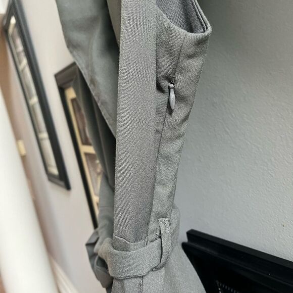 Lulu’s Gray Sleeveless Belted Shirt Circle Dress sz L - Picture 4 of 7